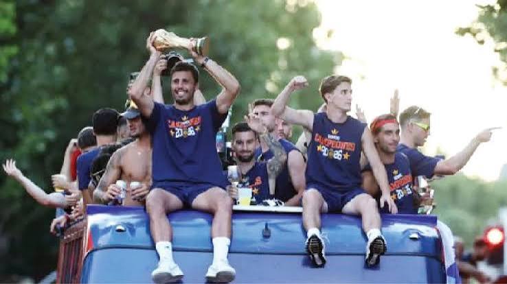 Spain Celebrate World Cup Triumph with Trophy Parade